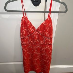 Red Lace by the way dress Small
